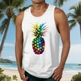 thumbnail image 2 of Casual Tops de Verano de la Moda de los Hombres sin Mangas Impreso Cuello Redondo, Camisa Ligera Y Cómoda para Diario, 2 of 5