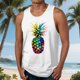 thumbnail image 3 of Casual Tops de Verano de la Moda de los Hombres sin Mangas Impreso Cuello Redondo, Camisa Ligera Y Cómoda para Diario, 3 of 5