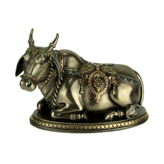 Veronese Design Bronze Finish Nandi the Sacred Bull Gatekeeper of Shiva and Parvati Statue