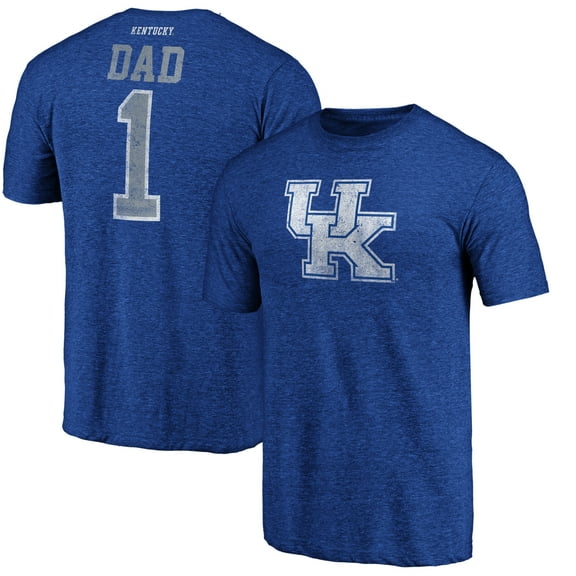 Men's Royal Kentucky Wildcats Greatest Dad Logo Tri-Blend T-Shirt
