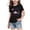 Black, variant on Patriots Shirts for Girls Short Sleeve Crewneck Cute T Shirts Tops for Teens Summer Tops, Size 2T-14
