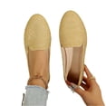 thumbnail image 4 of HTHLVMD V-Cut Slip-On Flats, Round Toe Everyday Flats, Womens Ballet Flats 2026 Pointed Toe Slip-On Dressy Flat Shoes Casual Lightweight Comfortable Business Work Loafer Shoes, Gold 9, 4 of 9
