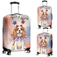 thumbnail image 2 of 4th of July Cavalier King Charles Spaniel Celebrates Independence Day Travel Luggage Cover Dog Lover Gifts Suitcase Dust Protective Decor - 12010, 2 of 5