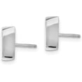 thumbnail image 2 of 14K White Gold Polished Post Earrings - 8.6mm, 2 of 6