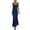 Dark Blue, variant on Women's Dresses Resort Style Beach Slim Sleeveless Maxi Dress Thin Strap Vacation Fishtail Dress