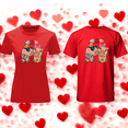 thumbnail image 3 of Playera Duo De Pareja De Capybara Fashion 14 De Febrero San Valentin Color Rojo Talla Mediana Marca Emil SaEs, 3 of 4