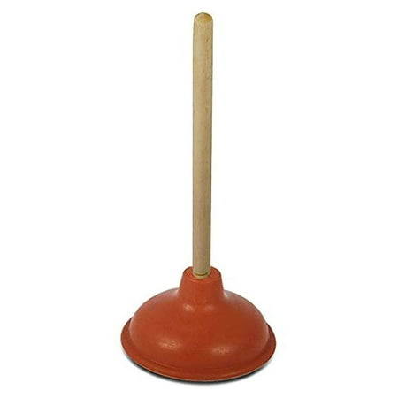 Precision Pressure Original Bathroom Toilet Plunger Suction Cup with Long Wooden Handle Fix Clogged Toilets - Large 7