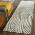 thumbnail image 4 of SAFAVIEH Soho Calleigh Chevron Wool Area Rug, Ivory/Grey, 5' x 8', 4 of 5