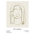thumbnail image 3 of NKTN 18x24 Black Modern Framed Museum Art Print Titled - Woman line portrait, 3 of 5
