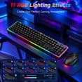 thumbnail image 5 of Gaming Keyboard and Mouse Combo, RGB Backlit Wired Keyboard with Full-Size, Quiet Typing, Anti-Ghosting, PC Keyboard Mouse Set 6400 DPI for Windows Laptop (Black), 5 of 9
