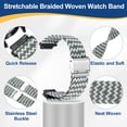 thumbnail image 4 of Uxcell 16mm Nylon Braided Watch Bands with Stainless Steel Buckle, Gray Green, 4 of 6