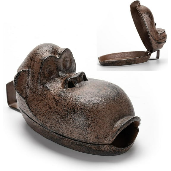 Monkey Ashtrays for Smokers,Ashtrays for Patio Indoor Home Decor Garden Cast Iron,Cigar accessories for Men,Cigar Gifts for Men Unique(LARGE)