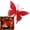 Red, variant on Clearance Under $2 Glitter Butterfly Ornament, 3D Christmas Hanging Decor, 1PC, 16.5x12.5cm, Wreath Window, Pink (B)