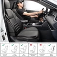 thumbnail image 2 of Fundas de asiento de coche CAROMOP 3D, de esponja gruesa, juego frontal universal, 2 of 9