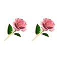 thumbnail image 2 of Matsuzay Flores coloridas de la vida Rosas chapadas en oro de 24 quilates para vitalidad y elegancia El chapado en oro de 24 quilates nunca se rosa 2piezas, 2 of 6