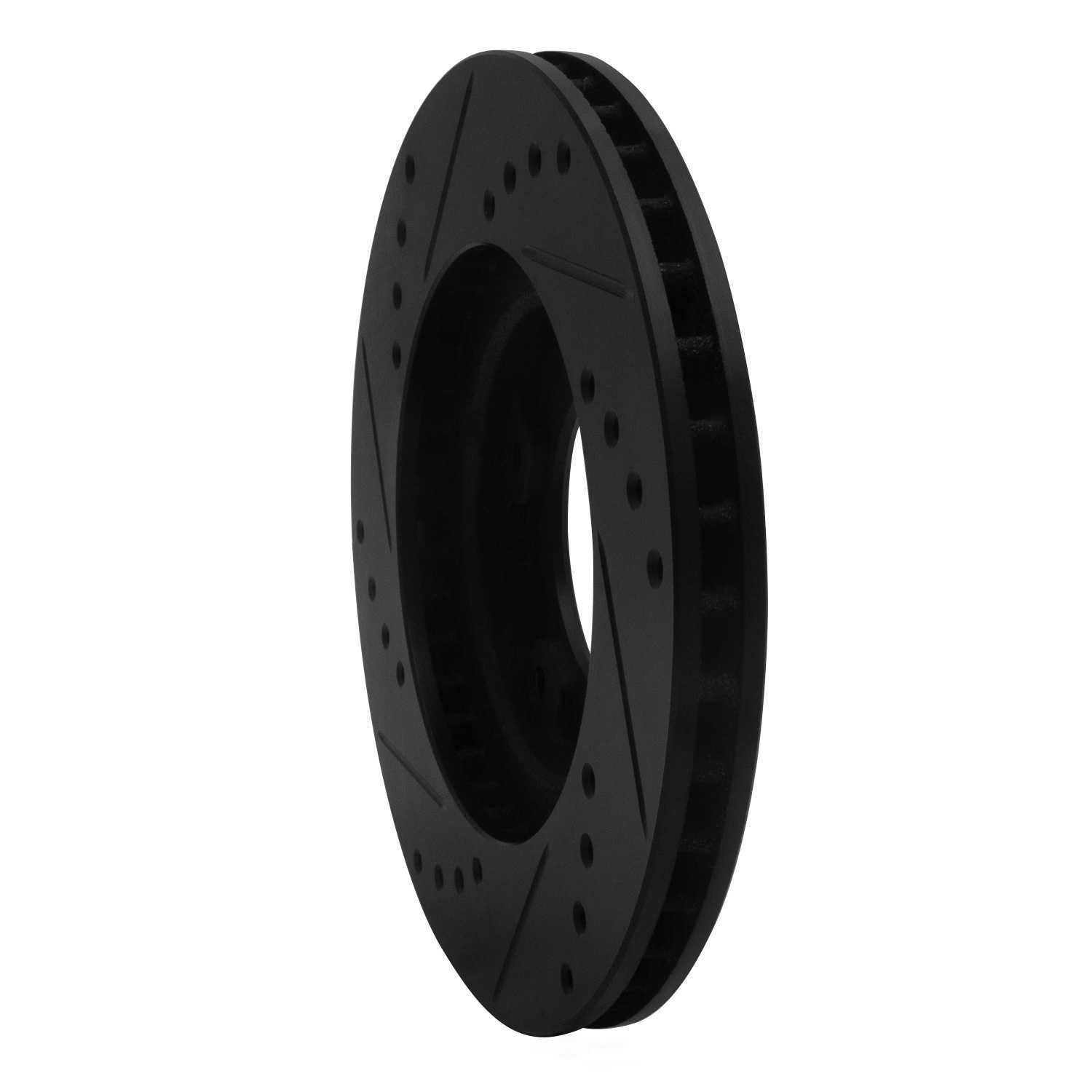 Dynamic Friction Company 633-76120R DFC Brake Rotor - Drilled And Slotted - Black