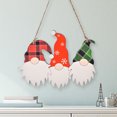 thumbnail image 2 of Injueey Gnomo de Navidad Decoración colgante Colgantes de habitación Adorno para el hogar Ventana de pared Muestra de artesanía de madera Kits de decoración para fiestas, 2 of 6