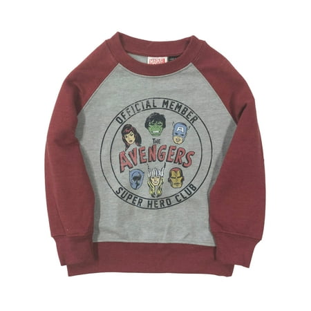 

Avengers Toddler Boys Gray & Red Superhero Club Sweatshirt Sweat Shirt 5T