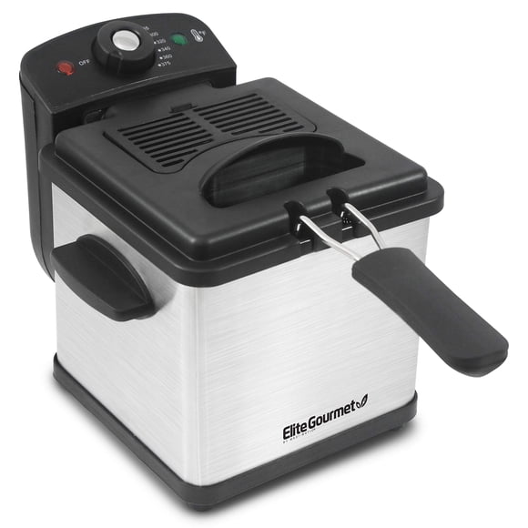 Freidora Elite Gourmet EDF1607# 1,5 L 800 W de acero inoxidable