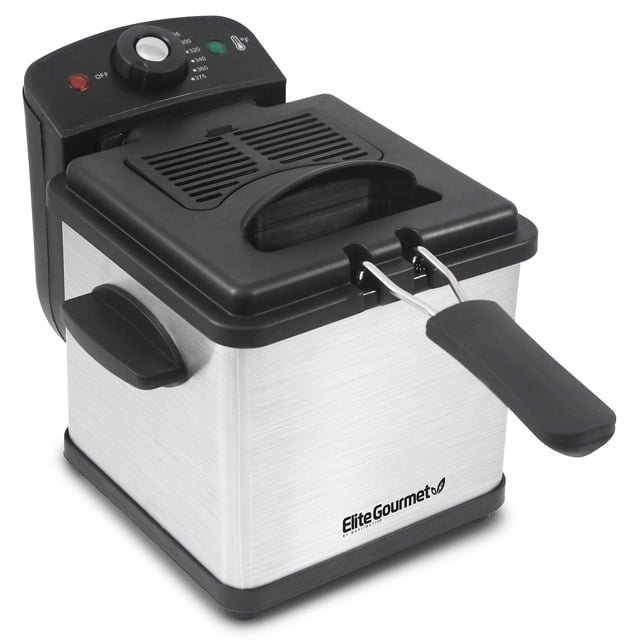Freidora Elite Gourmet EDF-1607 1.6L 800W Acero Inoxidable