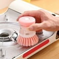 thumbnail image 6 of 2 In1 Kitchen Cleaning Brush Pot Dish Brush With Washing Up Liquid Dispenser New Q8L0, 6 of 8