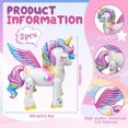 thumbnail image 3 of Gretion 2 globos de unicornio de aluminio, 66 cm, autoportantes, 3 of 9