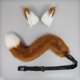 thumbnail image 1 of Halloween se puede doblar y ajustar el baile cosplay piel artificial cola y orejas de zorro de peluche, 1 of 4