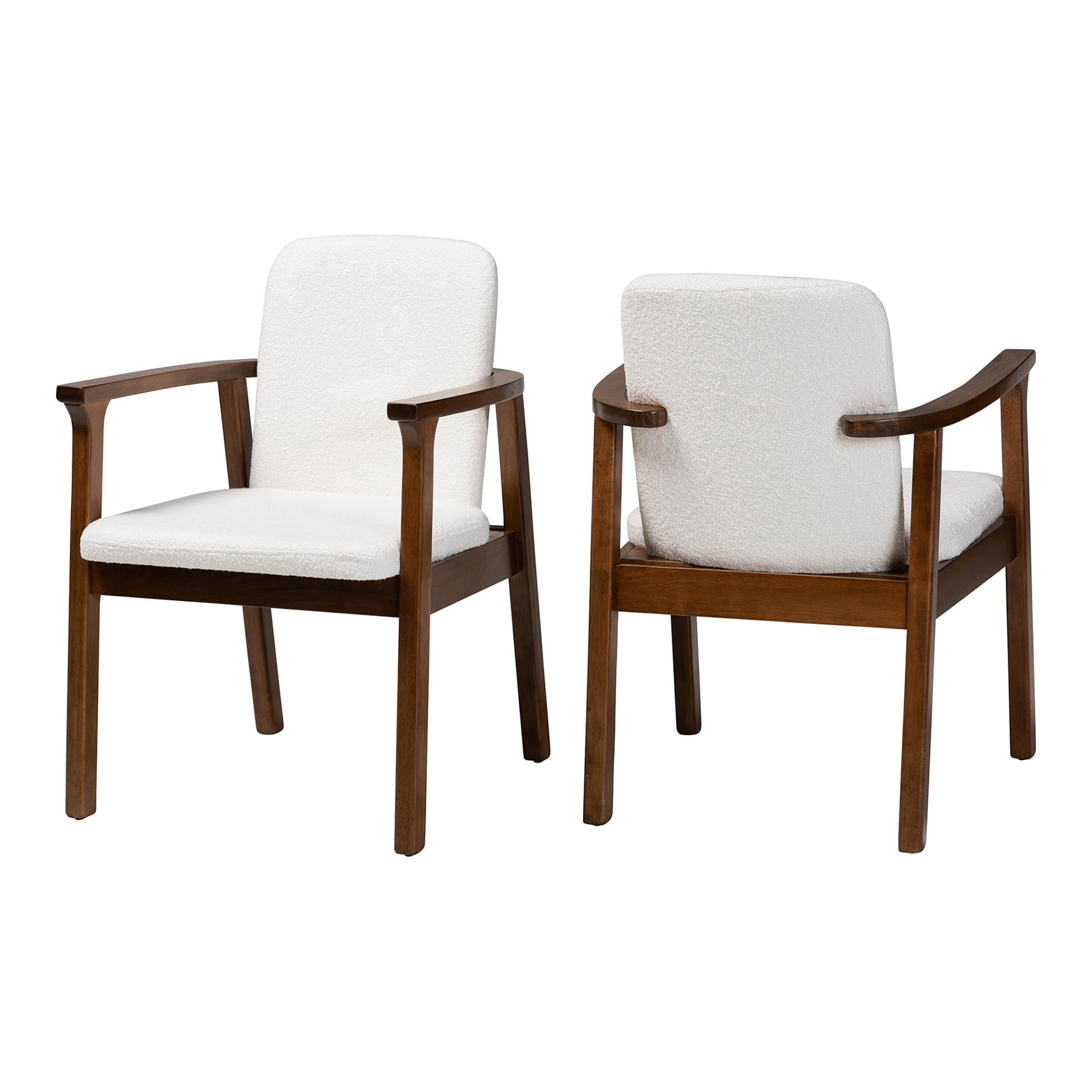 Baxton Studio Miyagi Scandinavian Dining Chair, Set of 2, White