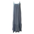 thumbnail image 3 of ZZwxWA Womens Spaghetti Straps Casual Loose Summer Long Dress Sleeveless Flowy Swing Beach Cami Tank Dresses Maxi Dresses, 3 of 3