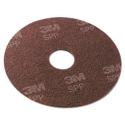 Scotch-Brite Surface Preparation Pad, 13" Diameter, Maroon, 10/Carton