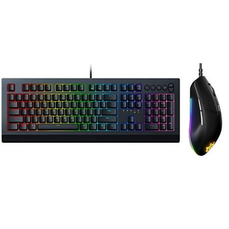Used SteelSeries Rival 3 Gaming Mouse and Razer Cynosa V2 Gaming Keyboard