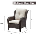 thumbnail image 2 of Gymojoy 3 Piece Patio Conversation Bistro Set Outdoor Chat Furniture, Porch Balcony Furniture Set,Wicker Lounge Chairs with Side Table Set,Navy, 2 of 7