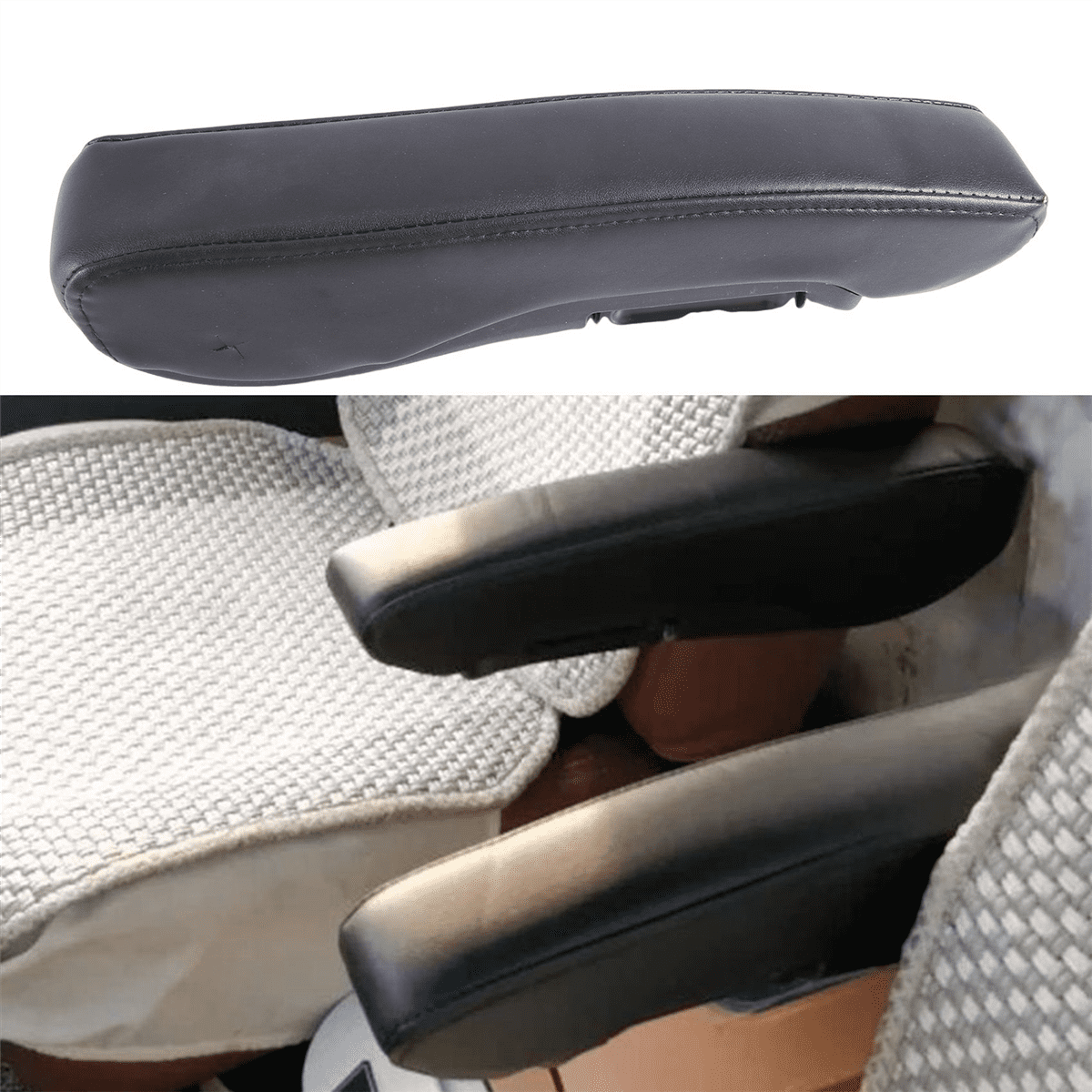 Truck Universal Armrest Seat Adjustable Car Center Console Arm Rest Box Interior Accessories Leather Left Side A
