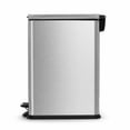 thumbnail image 3 of Home Zone Living 4 Gallon Slim Kitchen Trash Can with Step Pedal, Soft-Close Lid and Removable Inner Bucket, Stainless Steel, Silver, 3 of 9