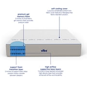 Vibe 11 Gel Memory Foam Mattress, Medium Plush, Queen