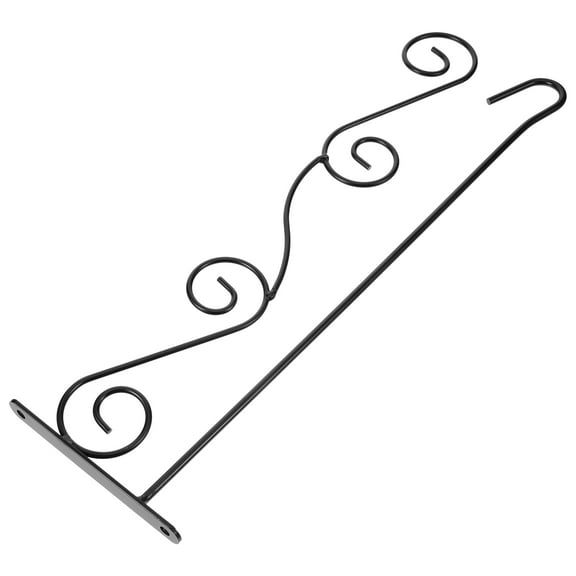 SWETRACE Garden Flag Holder Stainless Steel Black 1Set 15.7X4.7X0.6In