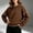 Brown, variant on Sweater for Women Contrast Stitch Crew Neck Drop Shoulder Long Sleeve Loose Fit Fall Pullover Olive Green M