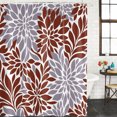 thumbnail image 2 of Brown Grey Floral Bathroom Shower Curtains with 12 Hooks Polyester Waterproof Shower Curtain for Stalls and Bathtubs Vintage Abstract Art Farmhouse Decorative Bathroom Privacy Curtain 54x78 Inches, 2 of 9