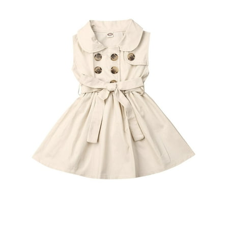 

Canrulo Toddler Baby Girls Kids Sleeveless Belt Tutu Dresses Party Clothes Multi-color 4-5 Years