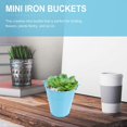 thumbnail image 3 of Assorted Color Mini Iron Buckets for Flower Arrangement 6Pcs Metal Buckets, 3 of 4