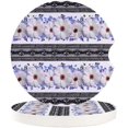 thumbnail image 1 of XDDJA Daisy and Black Lace Pattern Set of 6 Car Coaster for Drinks, Absorbent Ceramic Stone Coasters Cup Mat with Cork Base for Home Kitchen Room Coffee Table Bar Decor, 1 of 5