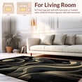 thumbnail image 2 of Flatwoven High Traffic Area Rug, Bold Black Gold Graphic Inspiration, Non Slip, Stain Resistant, Washable Area Rugs for Living Room, Bedroom(Gold, 5X7), 2 of 8