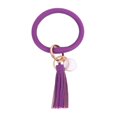 thumbnail image 2 of jiaroswwei Fashion Women Round Enamel Tassel Pendant Bracelet Bangle Keychain Wrist Strap, 2 of 8