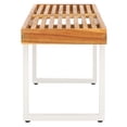 thumbnail image 4 of SAFAVIEH Monti Outdoor Patio Bench, Natural/White, 4 of 10
