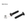 thumbnail image 2 of Uxcell M2 x 10mm Phillips Screws Fastener Black Zinc Plated 350 Pack, 2 of 5
