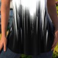 thumbnail image 4 of Camisa de manga corta para mujer, mangas de encaje con retales, cuello en V, camisa holgada estampada para mujer, Top para fiesta diaria de verano, negro S, 4 of 6