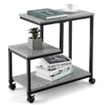 thumbnail image 1 of Gymax Table d'Appoint 3 Niveaux avec Roulettes Rangement Mobile pour la Chambre à Coucher du Salon, 1 of 9