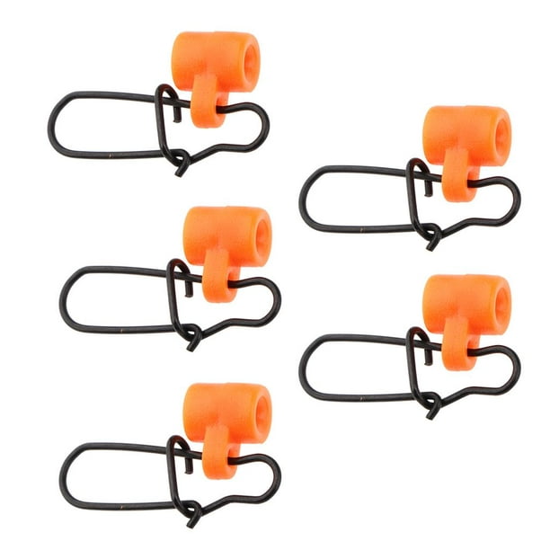 5pcs Fishing Sinker Slides with Hooked Snap Fishing Line Connector