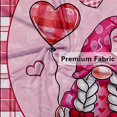 thumbnail image 2 of JOOCAR Valentine's Day Tree Skirt, Pink Plaid Gnome Couple Sweet Love Balloon 48 Inch Tree Skirt, Suitable for Christmas Tree Decoration Home Holiday Party Decoration, 2 of 5