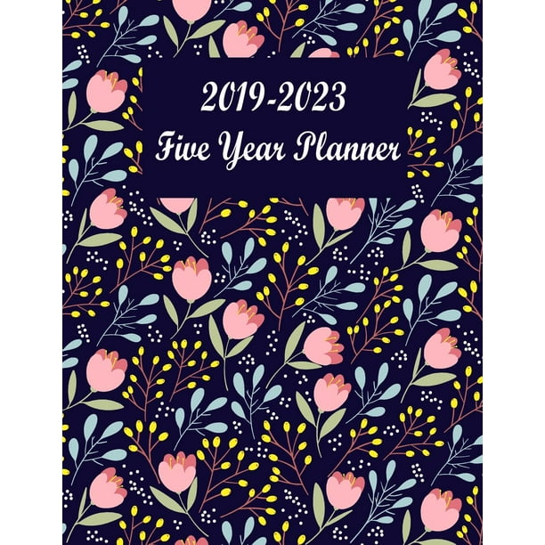 2023 Calendar Cover Floral Calendar 20192023 Five Year Planner Floral Cover. Calendar and Journal Planner. 60